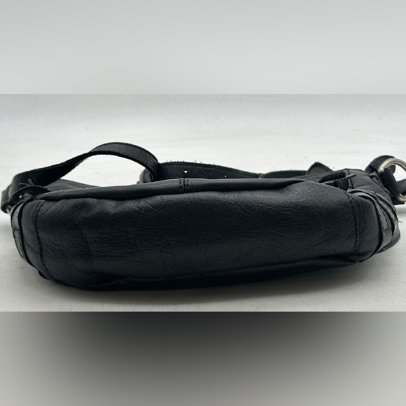 🛑 1 hour sale. Frye, Black Leather Crossbody Bag w/ Buckle Details, lovely - Picture 4 of 9